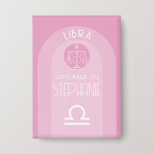 Badge Libra Custom Birthdate - Zodiac - Design moderne