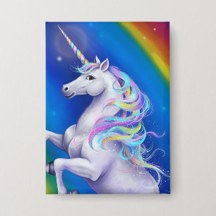 Badge Licorne avec Arc-en-Ciel