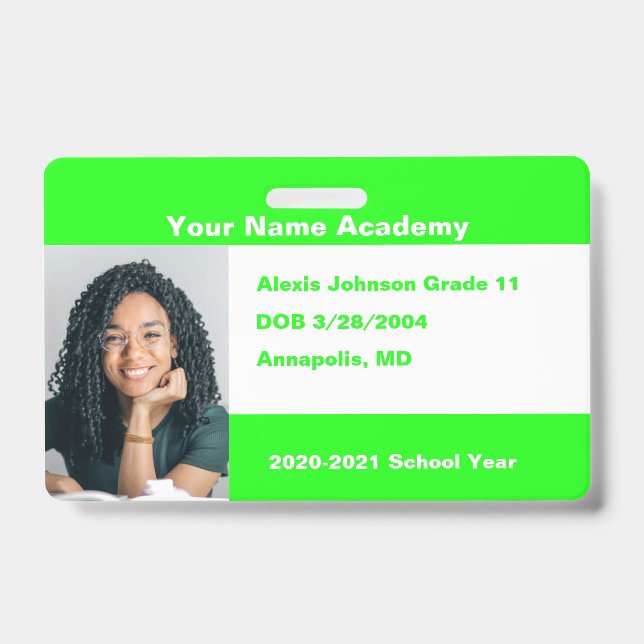 Badge Lime Faites-Le Vous-Même Custom Homeschool (Avant)