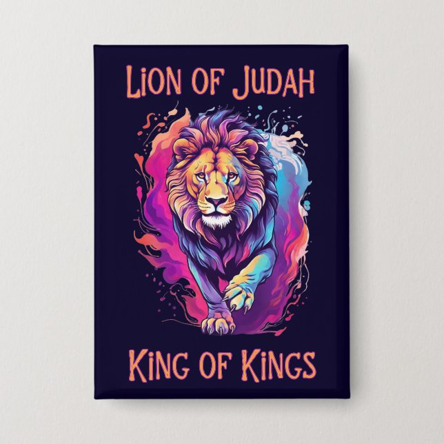 Badge Lion de Juda foi chrétienne Jésus Don (Recto)