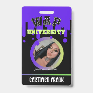 Badge Liquide d'identification WAP en violet et vert per