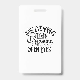 Badge Lire l'art, lire, c'est rêver les yeux ouverts