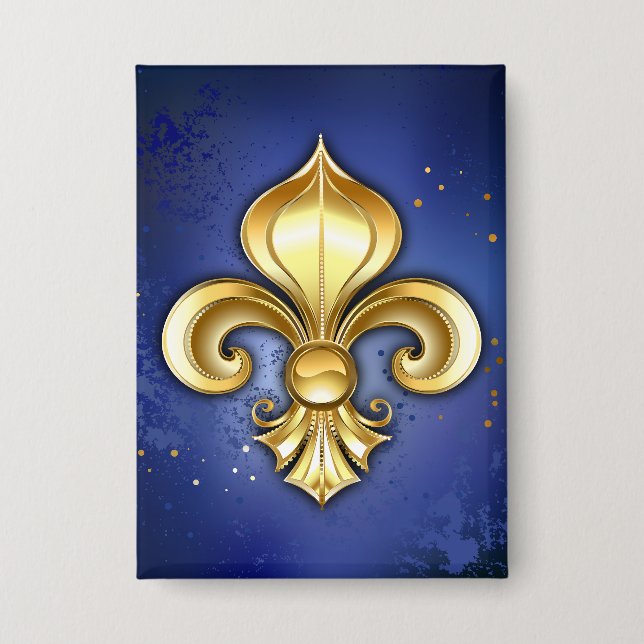 Badge Lis d'or sur fond bleu (Recto)