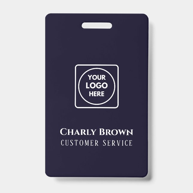 Badge Logo Bleu Marine | Carte d'identité professionnell (Avant)