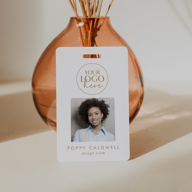 Badge Logo Chic Gold Photo Code QR Business ID (Créateur téléchargé)