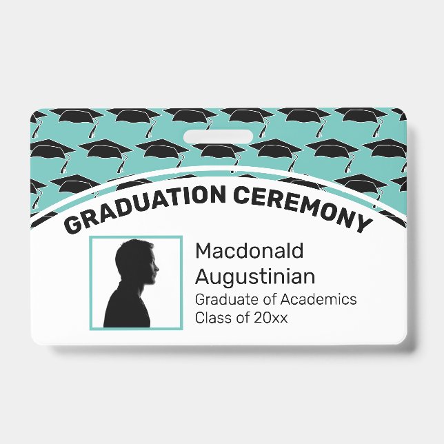 Badge Logo customisé ID photo GRADUATION Topper Mortar (Avant)