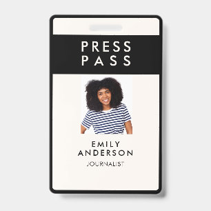 Badge Logo de carte de presse personnalisée pour journal