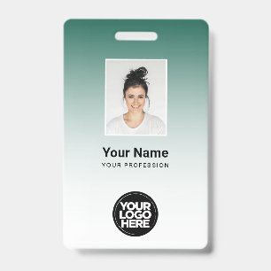 Badge Logo de code-barres photo personnalisé avec dégrad