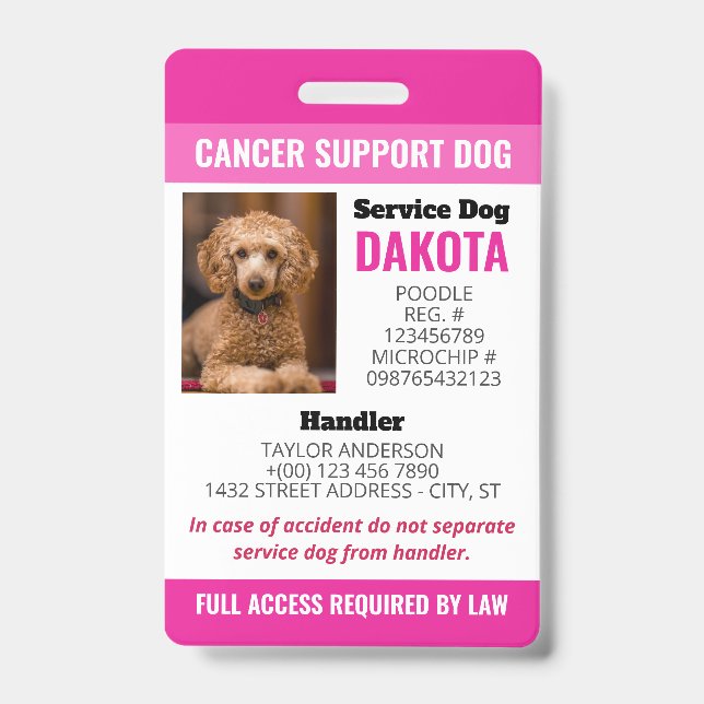 Badge Logo de code QR de photo d'identité de chien de so (Avant)