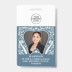 Badge logo de dentiste folklorique Photo d'entreprise mo