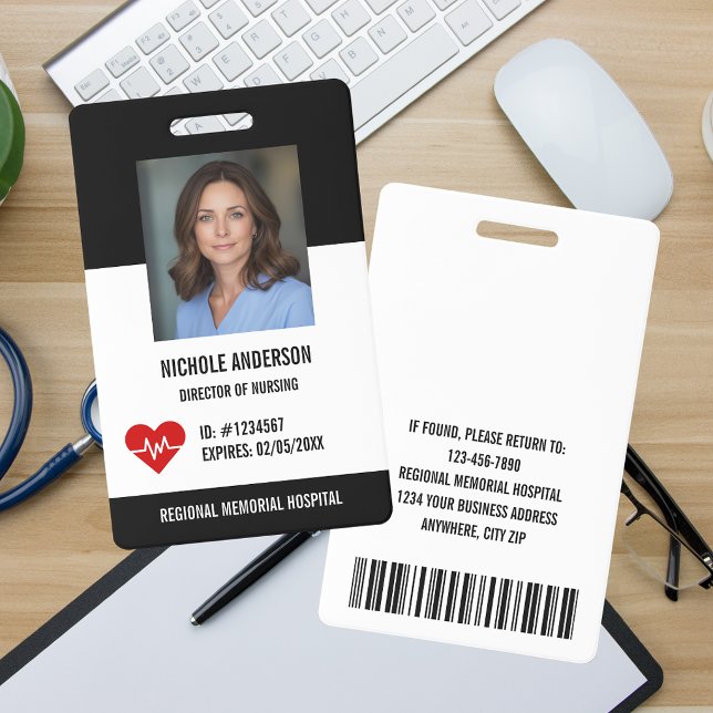 Badge Logo de la carte d'identité médicale de l'employé  (Créateur téléchargé)