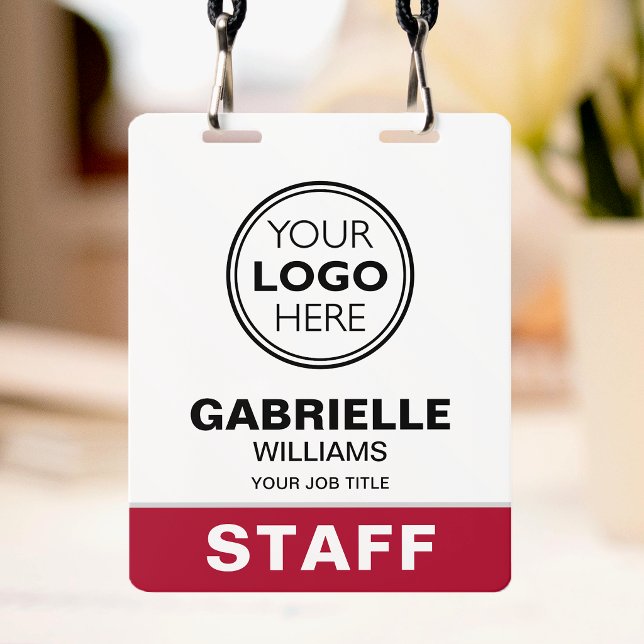 Badge Logo de la carte d'identité moderne de l'employé Q (Créateur téléchargé)