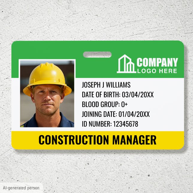 Badge Logo de la photo de sécurité de construction Code- (Créateur téléchargé)