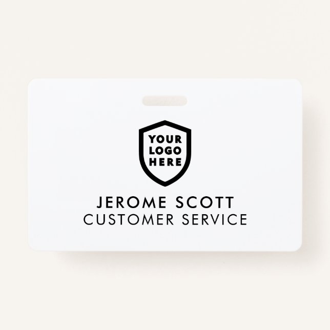 Badge Logo de la société | Custom Employee Staff Minimum (Devant)