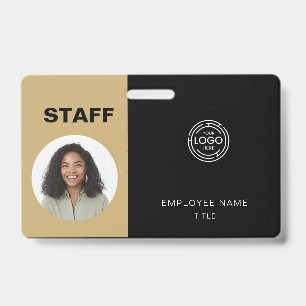 Badge Logo de la société d'identité photo d'employé Pers
