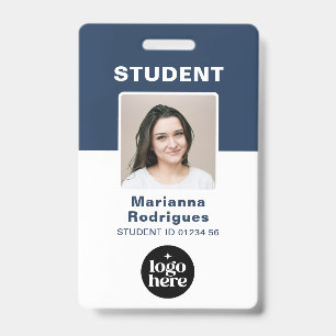 Badge Logo de l'école Photo Code-barres Carte d'identité
