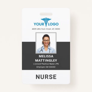 Badge Logo de l'employé de l'hôpital et ID photo personn