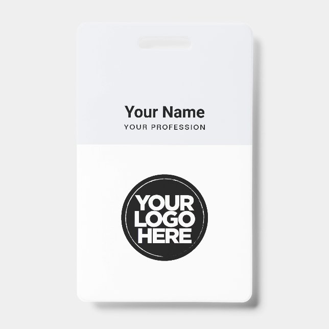 Badge Logo de l'employé personnalisé d'entreprise modern (Avant)