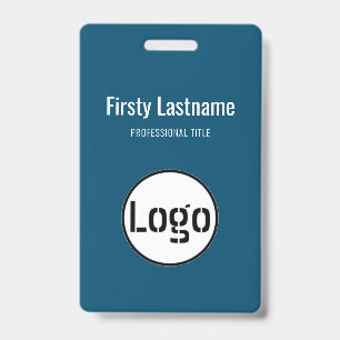 Badge Logo de l'entreprise avec les noms et prénoms Code