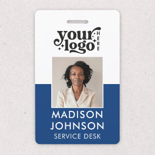 Badge Logo de l'entreprise avec photo d'employé personna