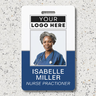 Badge Logo de l'entreprise avec photo personnalisée de l