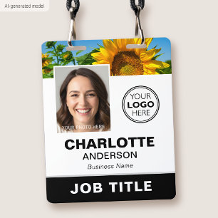 Badge Logo de l'entreprise de photo d'identité moderne Q