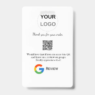 Badge logo de l'entreprise de revue Google Scan QR revie