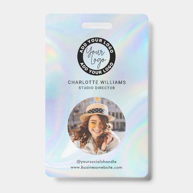Badge Logo de l'entreprise Employés - ID photo holograph (Avant)