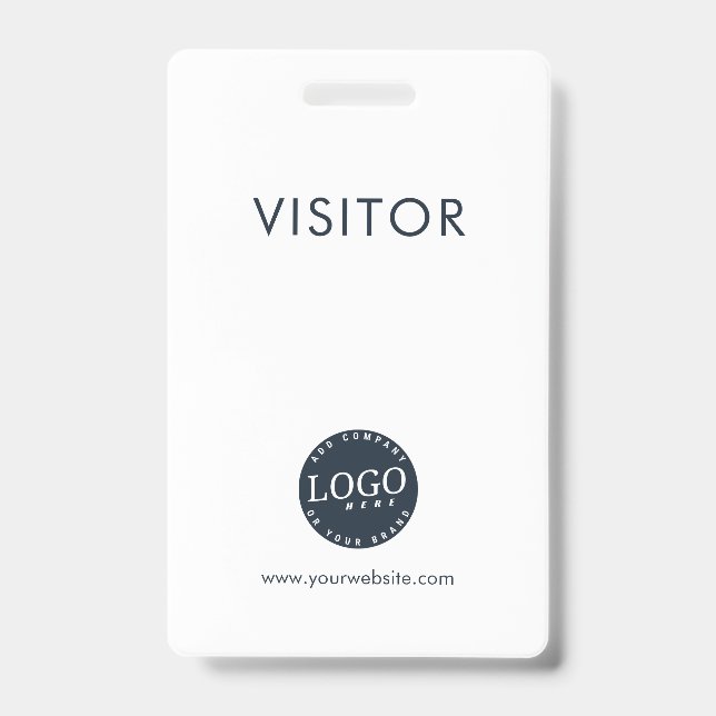 Badge Logo de l'entreprise et site Web de l'entreprise A (Avant)