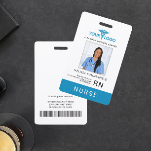 Badge Logo de l'entreprise hospitalière et carte d'ident