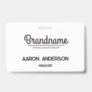 Badge Logo de l'entreprise ID employé