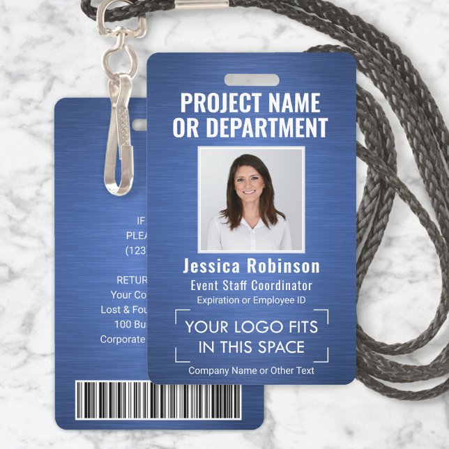 Badge Logo de l'entreprise ID photo QR Code à barres bro (Créateur téléchargé)