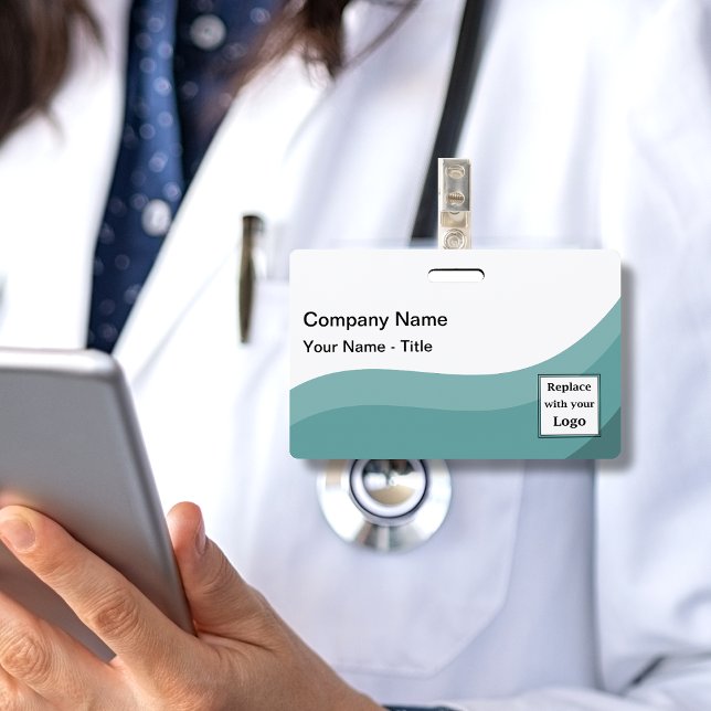 Badge Logo de l'entreprise moderne Sleek Nom du personne (Créateur téléchargé)