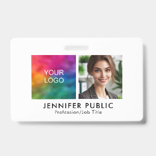 Badge Logo de l'entreprise photo personnalisée ici simpl
