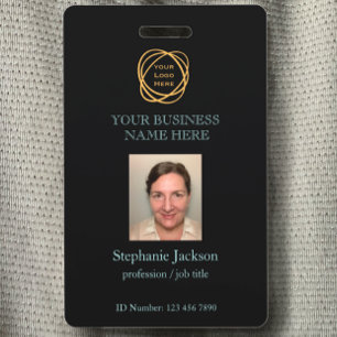 Badge Logo de l'entreprise QR Code Noir Sarcelle de phot