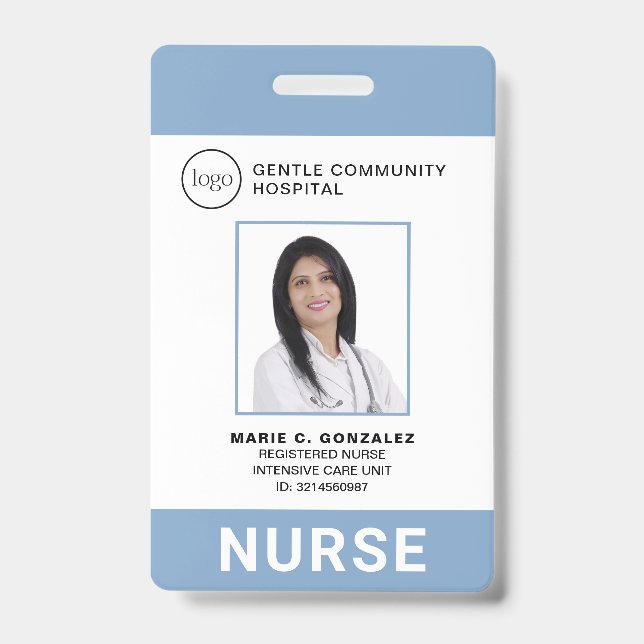 Badge Logo de l'hôpital Médicale Light Blue (Avant)