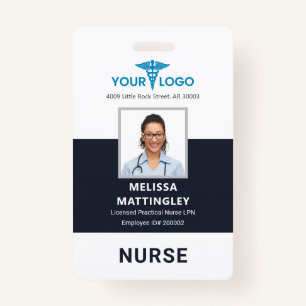 Badge Logo de l'hôpital personnalisé et ID photo de l'em