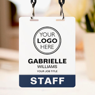 Badge Logo de l'ID de l'employé moderne Sécurité QR Mari