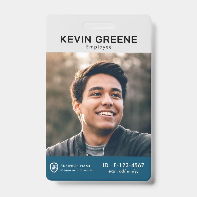 Badge Logo de l'ID entreprise | Photo Insigne du personn (Face)