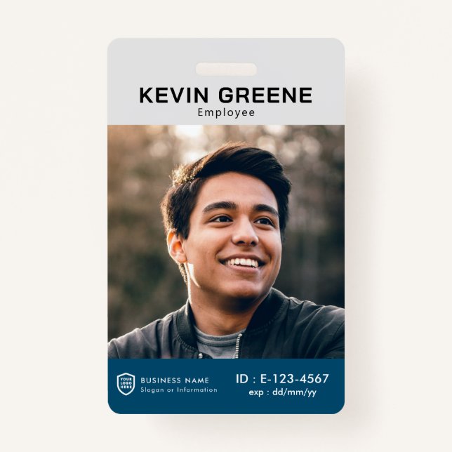 Badge Logo de l'ID entreprise | Photo Insigne du personn (Devant)