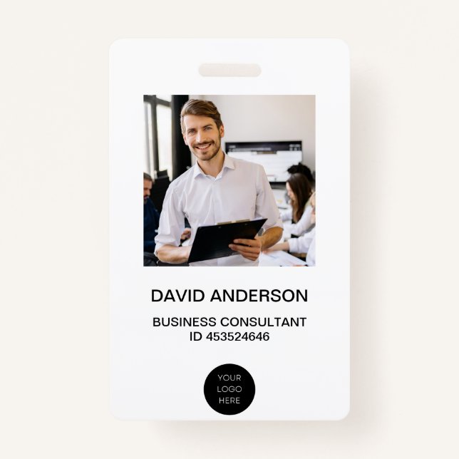 Badge Logo de l'ID photo de l'employé Société (Devant)