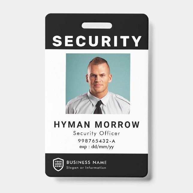 Badge Logo de l'identifiant commercial QR | Employé du s (Avant)