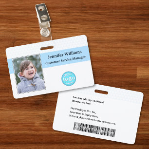 Badge Logo de photo de personnel d'employé personnalisé 
