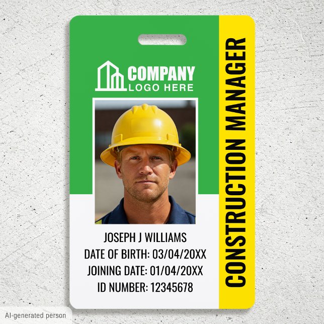 Badge Logo de photo de sécurité de construction Code QR  (Créateur téléchargé)