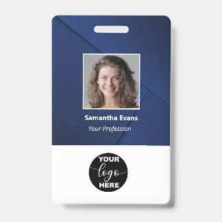 Badge Logo de photo d'employé personnalisé Code barre No