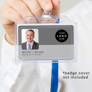 Badge Logo de photo d'employé personnalisé QR code barre
