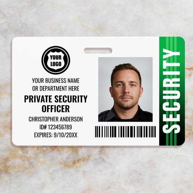 Badge Logo de photo d'identité d'agent de sécurité privé (Créateur téléchargé)