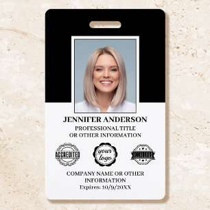 Badge Logo de photo d'identité d'employé personnalisé mo