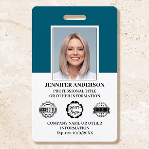 Badge Logo de photo personnalisé pour carte d'identité d