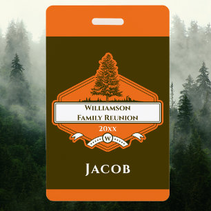 Badge Logo de Réunions de Famille Personnalisé